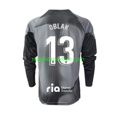 Completo Calcio Atlético Madrid Jan Oblak 13 Portiere Divisa Trasferta 2022-2023 ML
